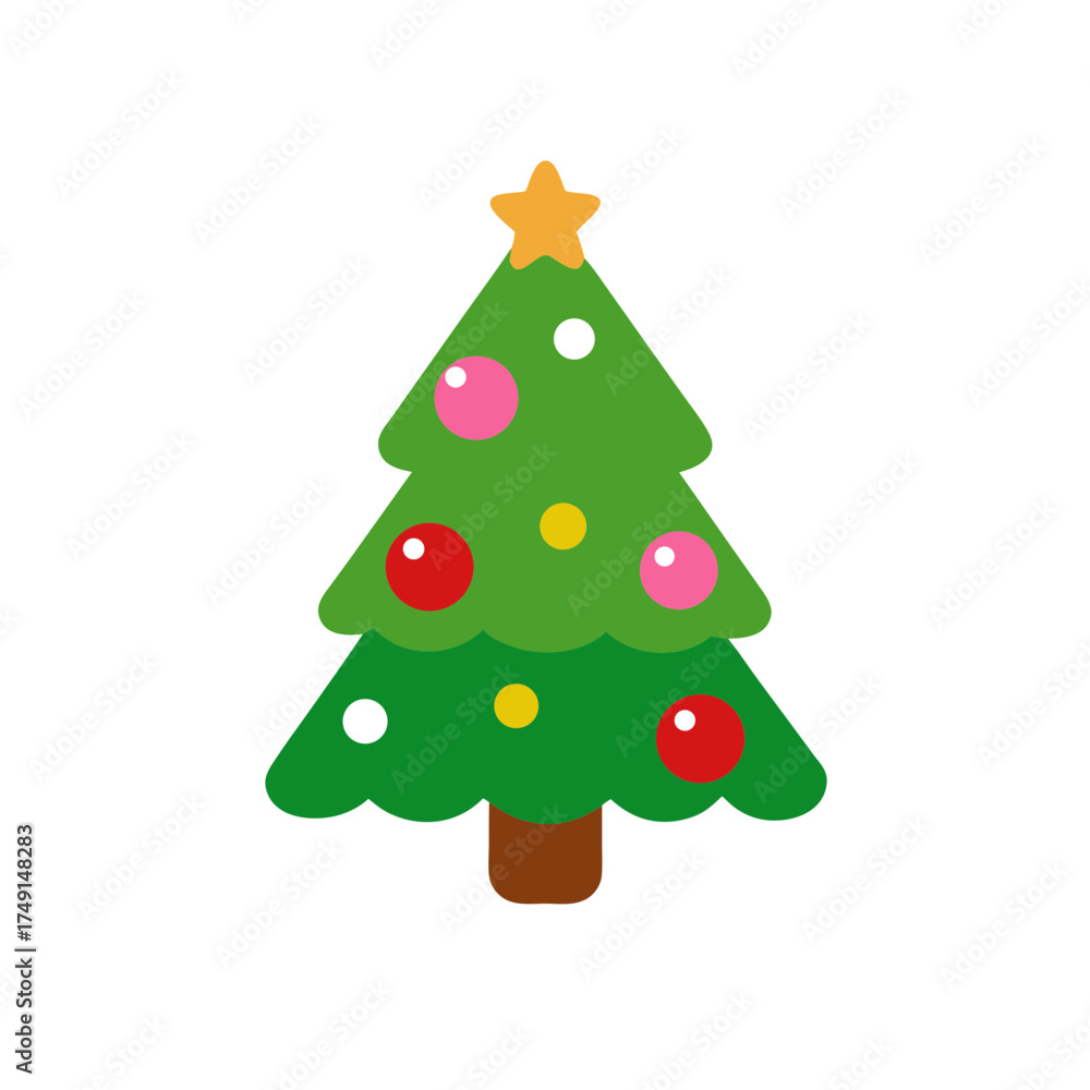 Obraz premium christmas tree vector illustration