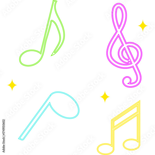 Neon Music Note