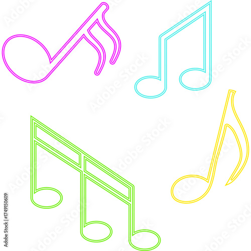 Neon Music Note