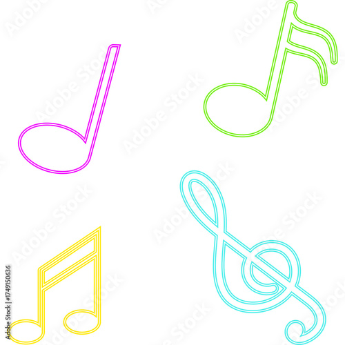 Neon Music Note