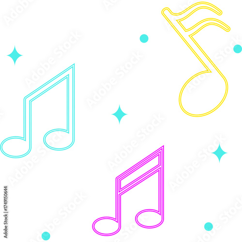 Neon Music Note