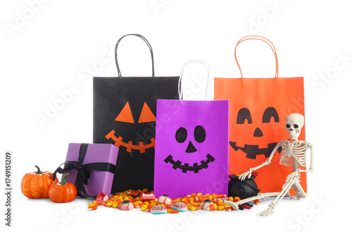Paper bags, skeleton, gift ...