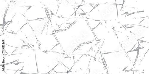 Abstract White Surface with Sharp Gray Fractured Lines Texture.