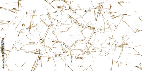 Intricate web of fine cracks and fractures on a shattered surface creating a chaotic abstract texture.