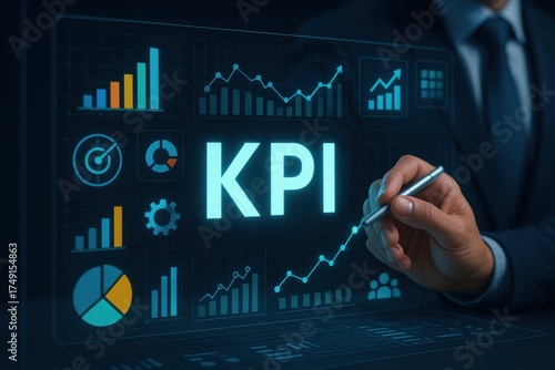 Business Performance Measurement Dashboard with Key Performance Indicators and Data Visualizations