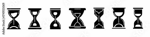 Hourglass vector collection. Hourglass vector stock icon collection. Hourglass