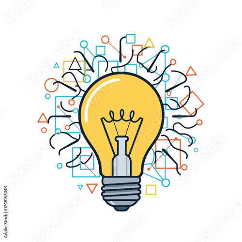 Light Bulb Idea Concept Innovation, Creativity, Inspiration, Solution