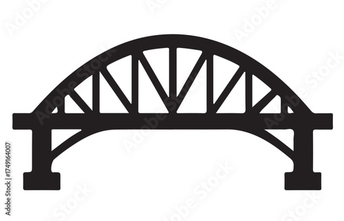 Bridge Silhouette Vector Illustration