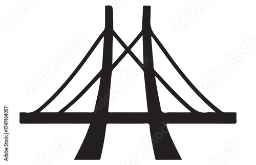 Bridge Silhouette Vector Illustration