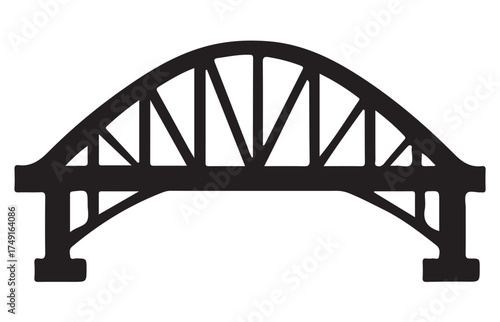 Bridge Silhouette Vector Illustration