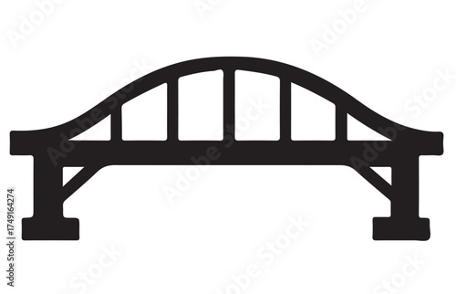 Bridge Silhouette Vector Illustration
