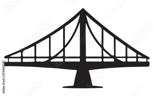 Bridge Silhouette Vector Illustration