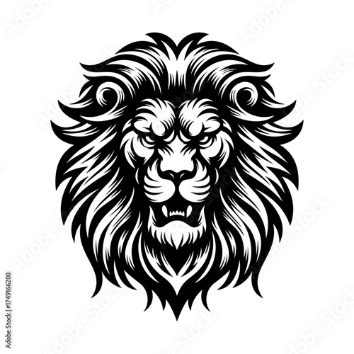 lion head vector template
