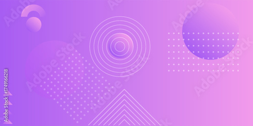 Dynamic vivid pink abstract with colorful gradient background. Circle shapes composition Space. Suit for business, corporate, institution, conference, party, festive, seminar