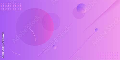 Dynamic vivid pink abstract with colorful gradient background. Circle shapes composition Space. Suit for business, corporate, institution, conference, party, festive, seminar