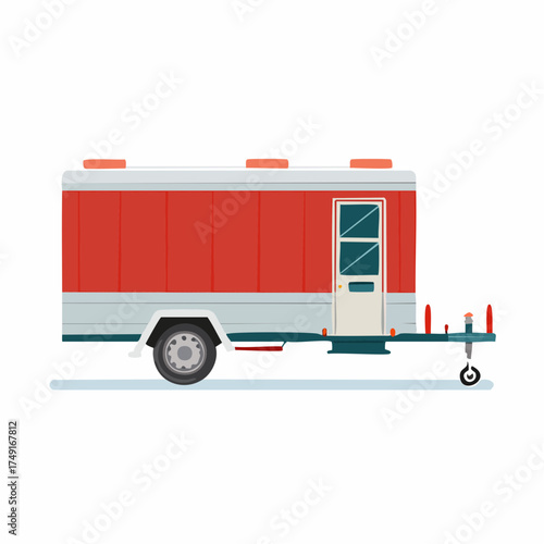 Mobile Office Unit Illustration Construction Site & Event Support
