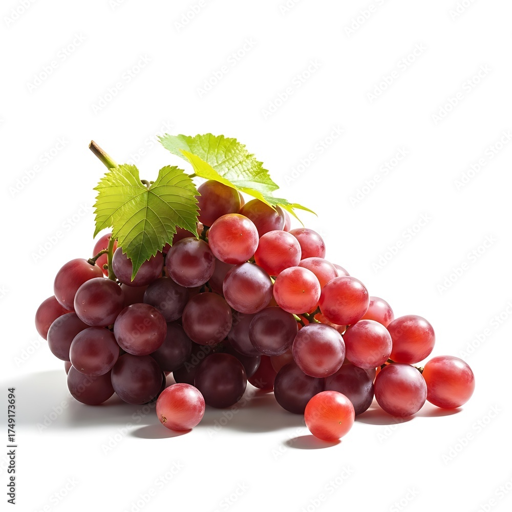 Fototapeta premium Fresh Red Grapes - A Vibrant and Healthy Fruit Still Life.
