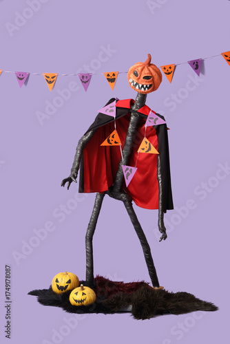 Spooky Halloween monster wi...