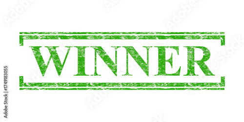 green winner rubber stamp vector illustration element png file transparent background	