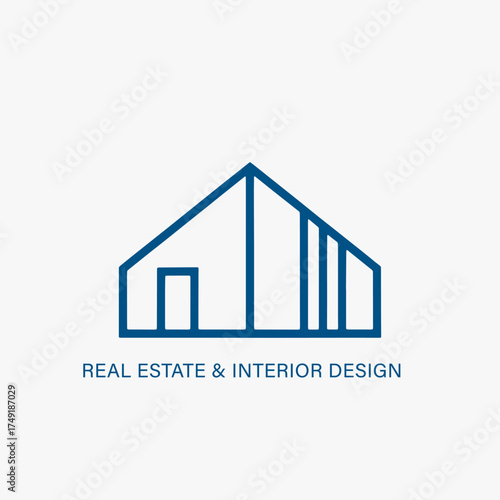 Aesthetic real estate and interior design logo focuses on simplicity, elegance, and ease of recognition.
