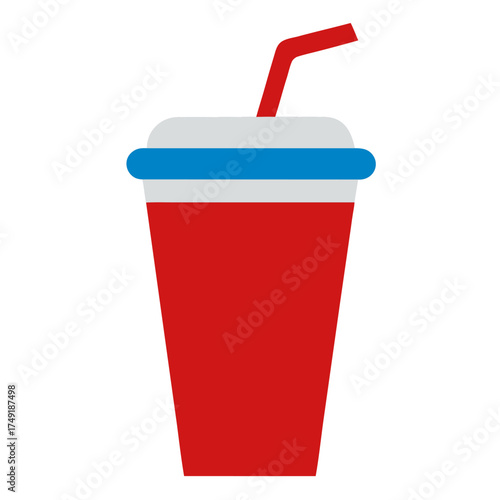 paper cup with straw