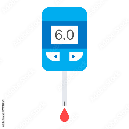 glucometer flat icon