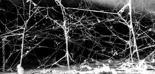 spider web on a dark background