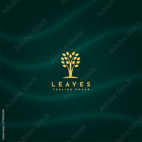 premium botanical tree logo for brand identity template