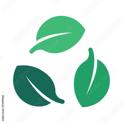 Ecofriendly leaf silhouette