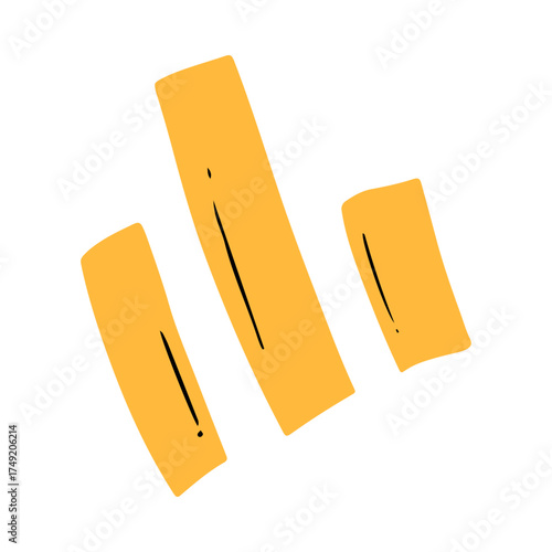 Abstract Yellow Vertical Burst