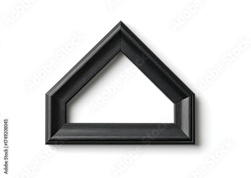 Dark triangular frame, empty