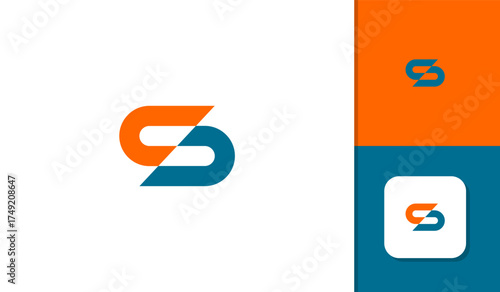 S letter logo icon design simple