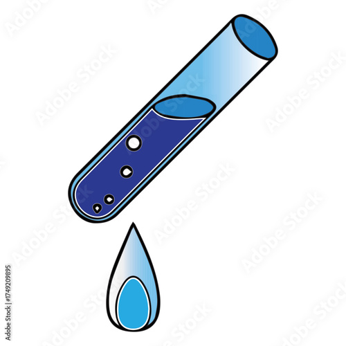 Blue Liquid Drop