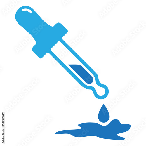 Pipette with liquid drop