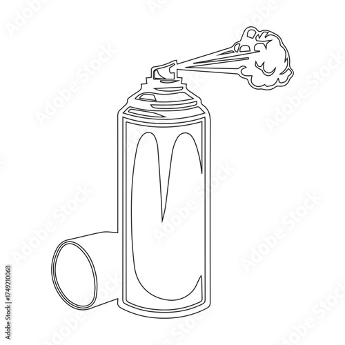 Spray Can Line Art