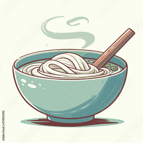 Traditional Bowl of pho soup