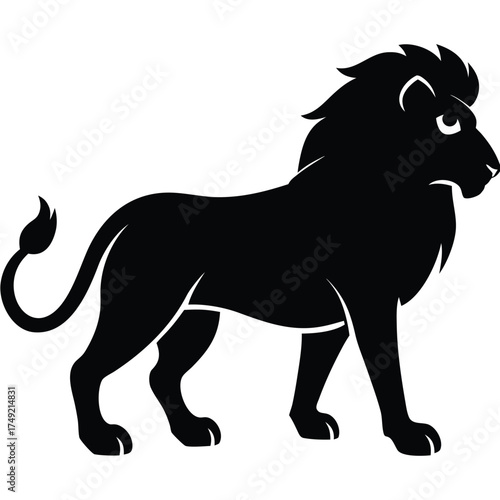 Black running horse silhouette vector illustration design