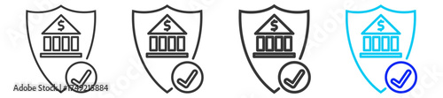 Agency MBS Icon Set Collection in Creative Outline Style for Business Featuring Multiple Thickness Variations Perfect for Mortgage Backed Security