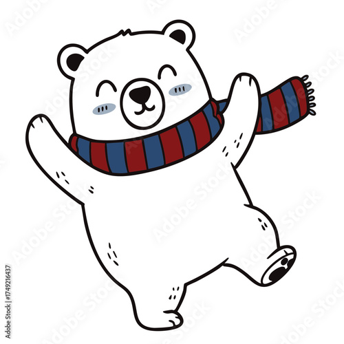 polar bear cartoon happy