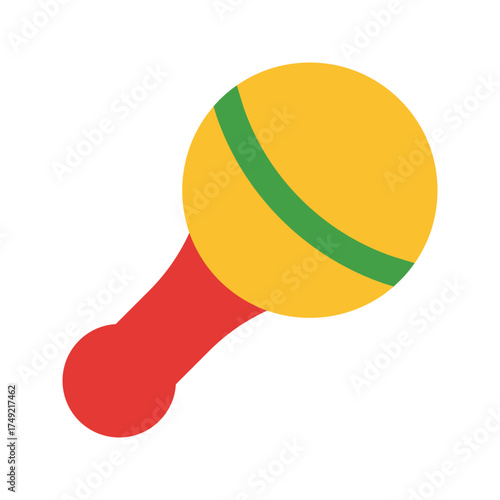 rattle flat icon