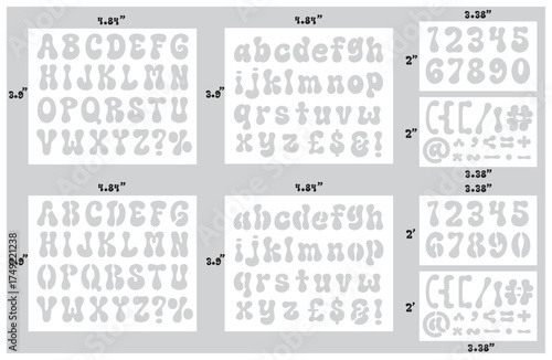 Round letters in cake mold an...