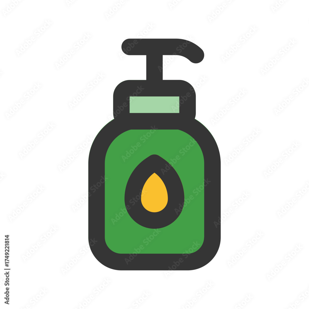 Obraz premium shampoo flat line icon