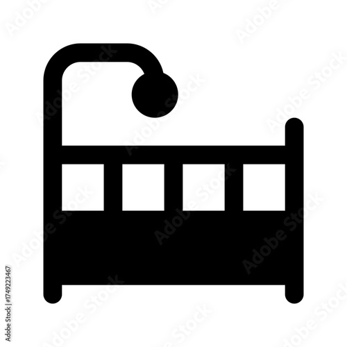 baby crib glyph icon