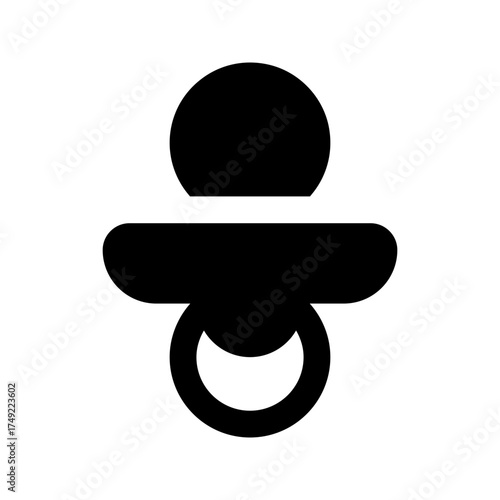 pacifier glyph icon