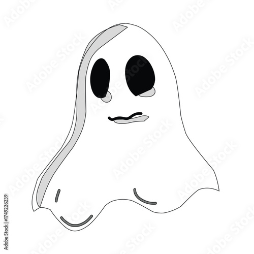 cartoon ghost halloween theme.eps