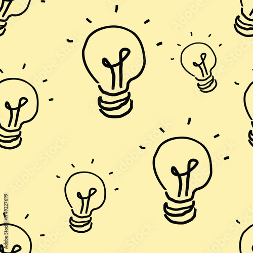 seamless pattern with lamp sketch.eps
