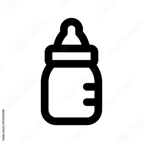 baby bottle line icon