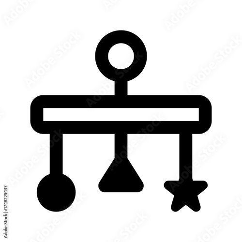 crib toy line icon