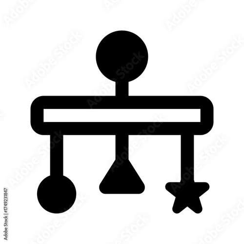 crib toy line icon