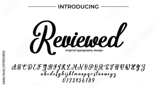 Reviewed Font Stylish brush painted an uppercase vector letters, alphabet, typeface